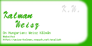kalman weisz business card