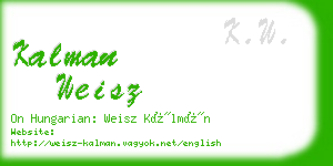 kalman weisz business card